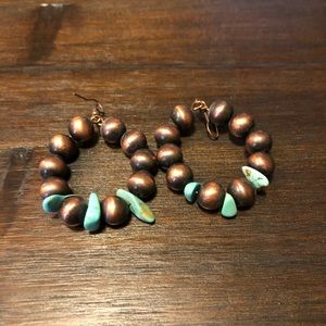 Copper Navajo Pearl Earrings